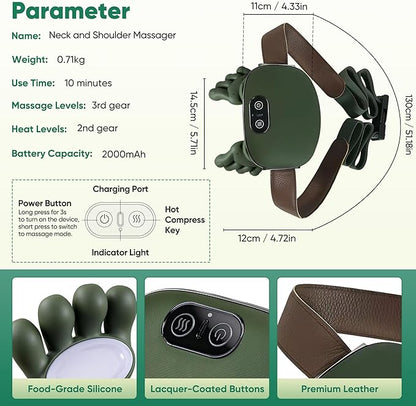 Portable, Bionic Heated Neck and Back Massager